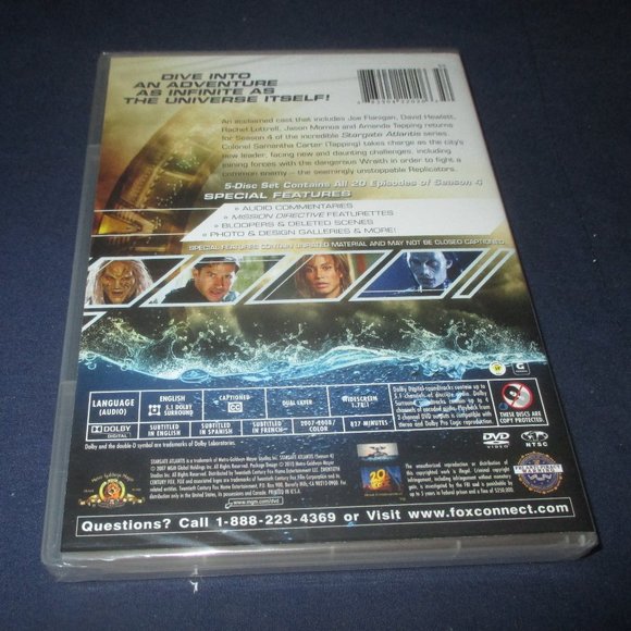 Stargate Atlantis - The Complete Fourth Season (DVD, 2010, 5-Disc Set) (unopened - Picture 2 of 3